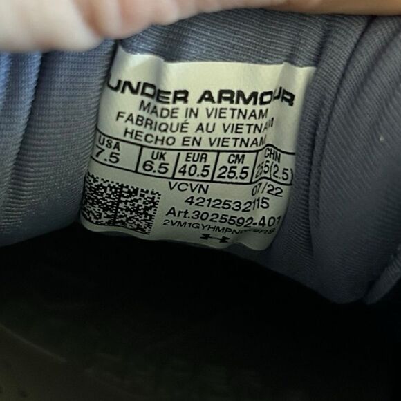 Under Armour Men's Yard Low Turf Baseball Shoe, Royal White & Blue New - Picture 8 of 8